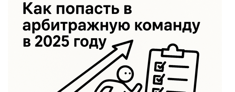 Как попасть в арбитражную команду в 2025 году