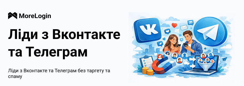 Ліди з VK та Telegram без таргетингу і спаму