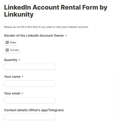 Linkunity Information Filling Interface.png