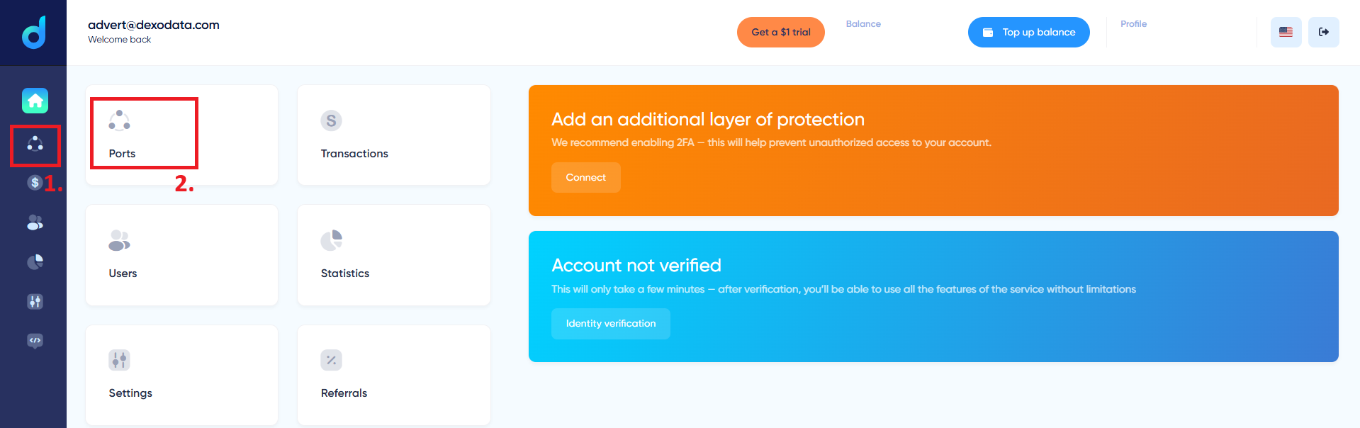 dexodata-dashboard-open-ports-section.png
